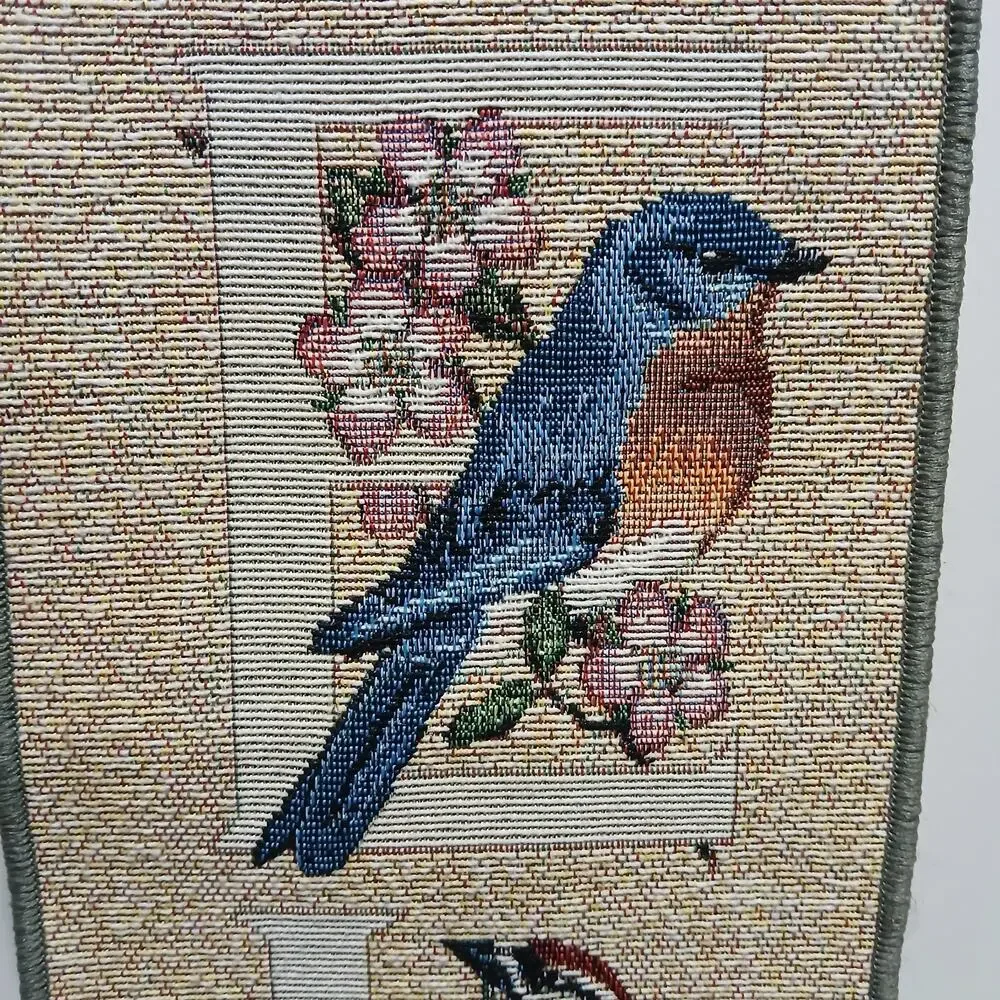 N F Shumaker Pallen Welcome Bird Tapestry Wall Hanger Bird Watchers Alphabet...